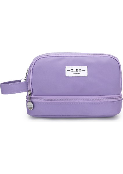 Basit Büyük Kapasiteli Çift Katmanlı Kalem Kutusu Çok Fonksiyonlu Kırtasiye Çantası (Yurt Dışından)