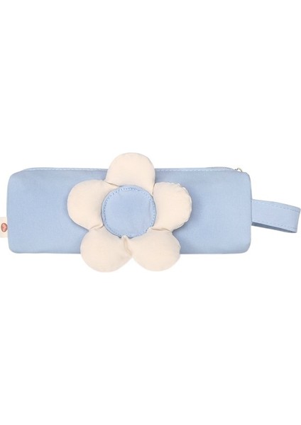 Üç Renkli Yama Kalem Kutusu Kadın Fitilli Taze Papatya Kalem Kutusu (Yurt Dışından)