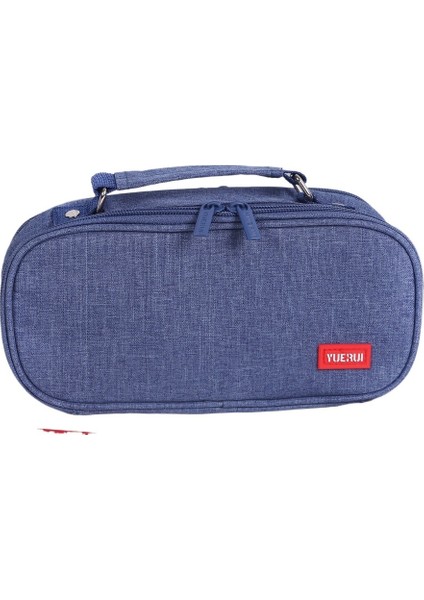 Tuval Kalem Kutusu Büyük Kapasiteli Basit Taşınabilir Kırtasiye Çantası (Yurt Dışından)