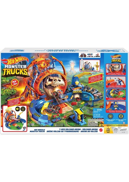 GYL14 Hw mt Volkanik Alanda Macera Oyun Seti / Monster Trucks/ Hot Wheels