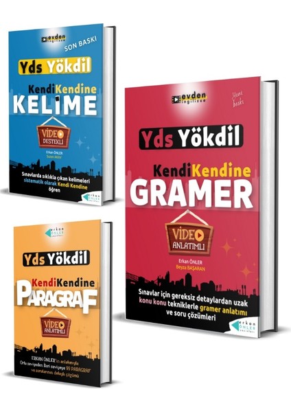 Erkan Önler YDS -YÖKDİL Kendi Kendine Videolu Konu Anlatımı 3'lü Set