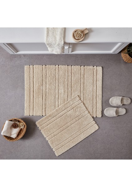 Doquhome Pera Banyo Paspası Vizon 60X100CM