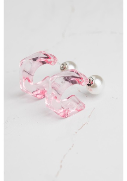 Inci Detaylı Beşgen Akrilik Küpe