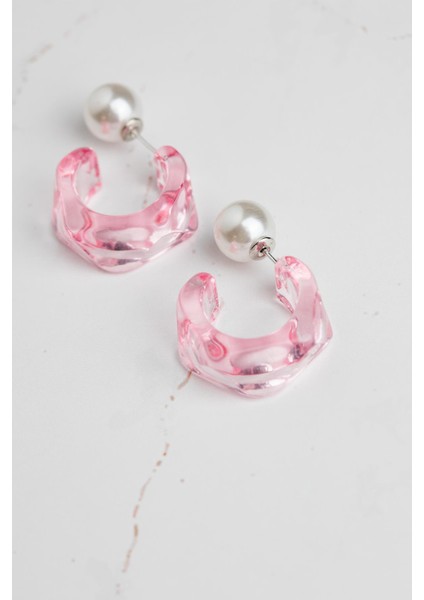 Inci Detaylı Beşgen Akrilik Küpe modelleri