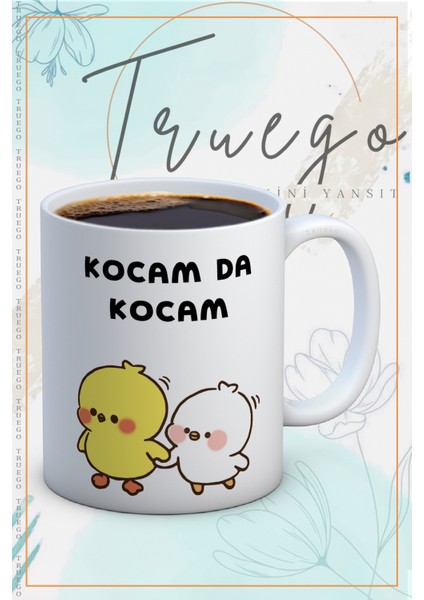 Baskılı Kupa Bardak Seramik Mug - Kocam Da Kocam