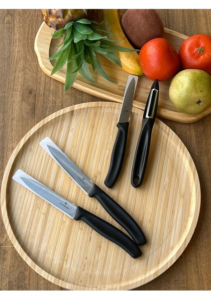 Victorinox Siyah Bıçak&soyacak Seti 4 Parça