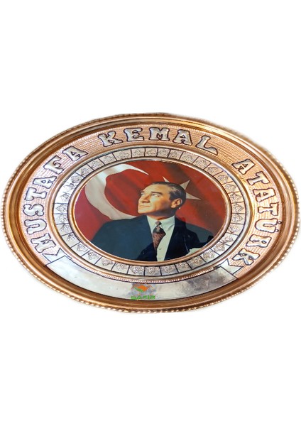 Safir Bakır Tablo M.k.atatürk Tablosu Özel Elişçiliği A++ Kalite 30 cm Ebatlı