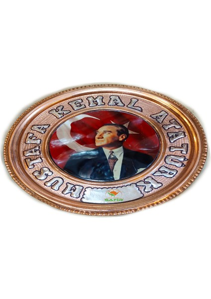 Safir Bakır Tablo M.k.atatürk Tablosu Özel Elişçiliği A++ Kalite 30 cm Ebatlı