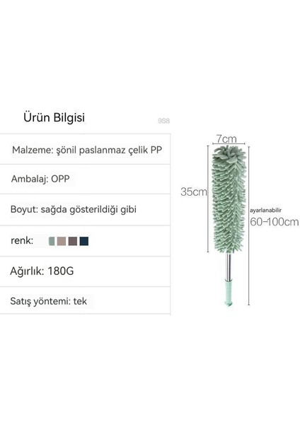 Ev Tipi Yatak Altı Süpürme Masaüstü Toz Elektrostatik Toz Alma Fırçası (Yurt Dışından)