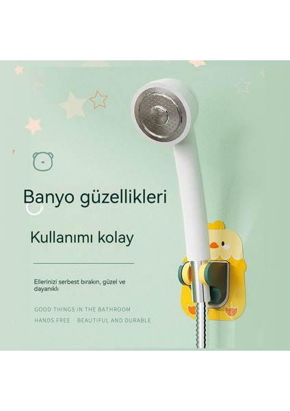 Karikatür Banyo Ayarlanabilir Yumruksuz Duş Başlığı Braketi Duş Başlığı Sabit Taban (Yurt Dışından)