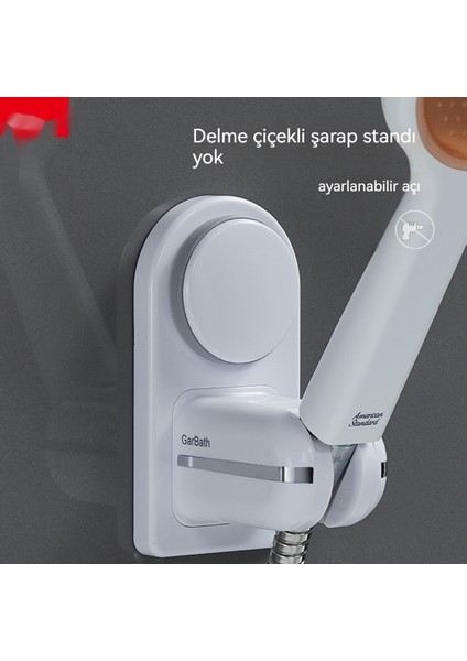 Delinmeden Ayarlanabilir Duş Başlığı Braketi Banyo Başlığı Askı Tutucusu (Yurt Dışından)