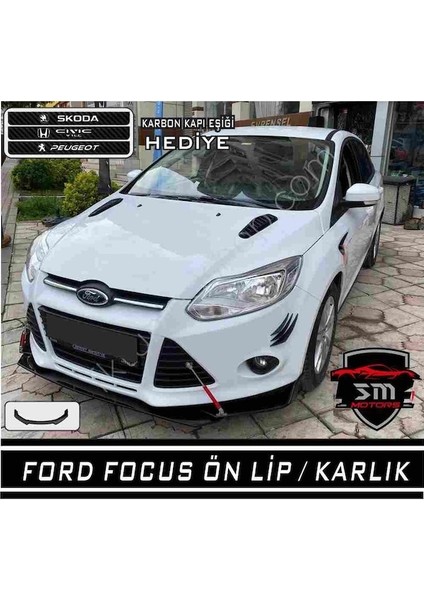 Ford Focus 3-3.5 Ön Karlık Body Kit 3 Parça Lip Piano Black Siyah fiyatları