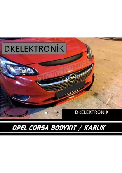 Opel Corsa Ön Tampon Eki Body Kit Karlık Lip Siyah