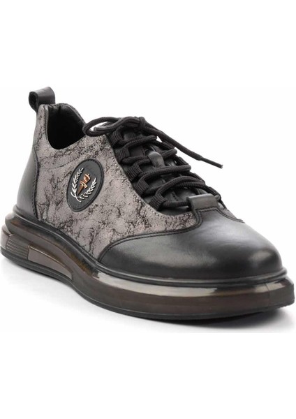 Siyah Baskılı Leather Erkek Sneaker E01398020241 modelleri