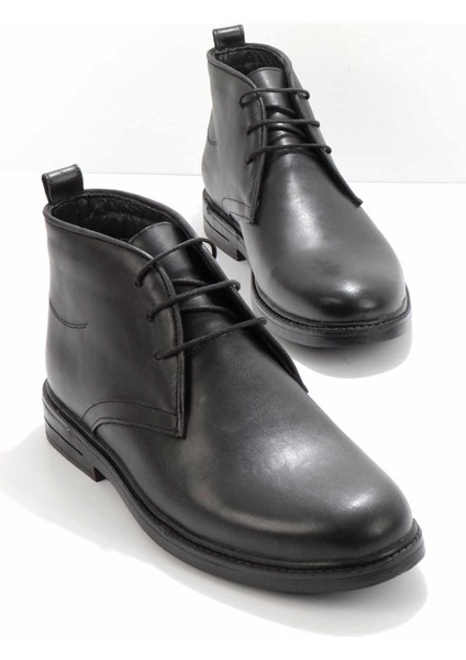 Siyah Leather Erkek Bot & Bootie E02399201403