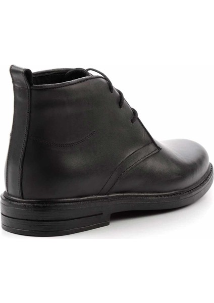 Siyah Leather Erkek Bot & Bootie E02399201403
