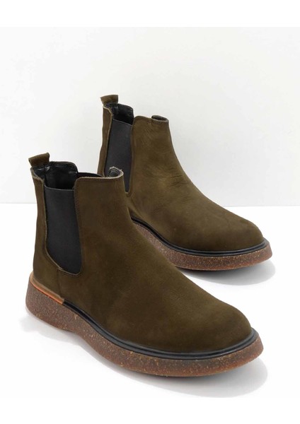 Yeşil Nubuk Leather Erkek Bot & Bootie E02556400001