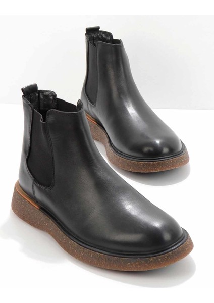 Siyah Leather Erkek Bot & Bootie E02556400003