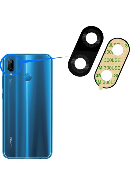 Huawei P20 Lite Uyumlu Arka Kamera Camı Lens