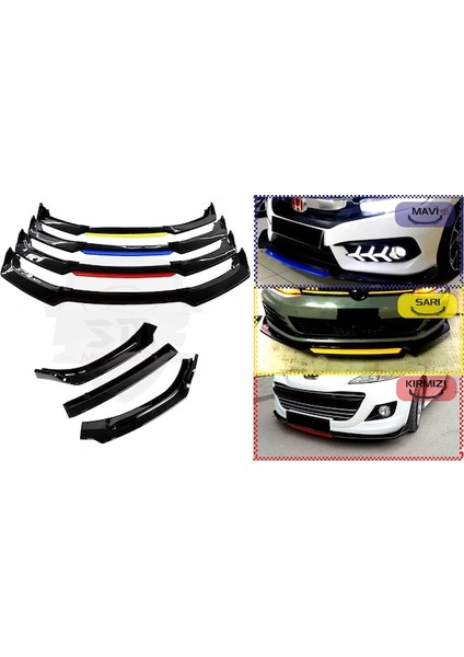 Audı A3 Ön Tampon Eki Body Kit Karlık Lip 4 Parça Siyah fiyatları