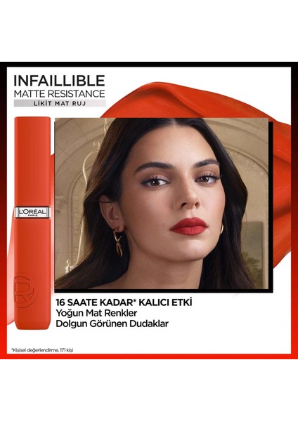 L'Oréal Paris Infaillible Matte Resistance Likit Mat Ruj - 115 Snooze Your Alarm