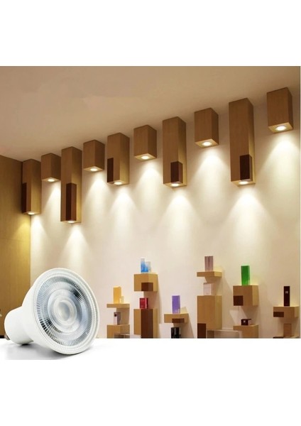 CT-4215 7W 220V Gu-10 Duylu LED Ampul Kırmızı 5 Adet