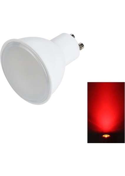 CT-4215 7W 220V Gu-10 Duylu LED Ampul Kırmızı 5 Adet