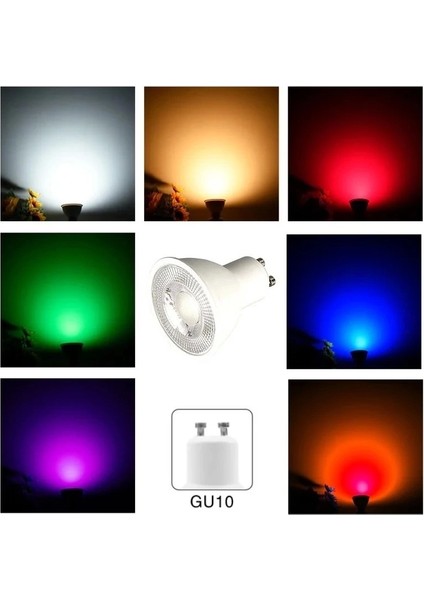CT-4215 7W 220V Gu-10 Duylu LED Ampul Kırmızı 5 Adet