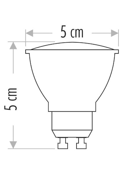 CT-4215 7W 220V Gu-10 Duylu LED Ampul Kırmızı 5 Adet