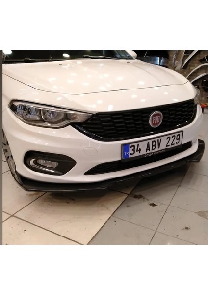 Fiat Egea Ön Tampon Eki Lip 3 Parça Parlak Siyah Siyah