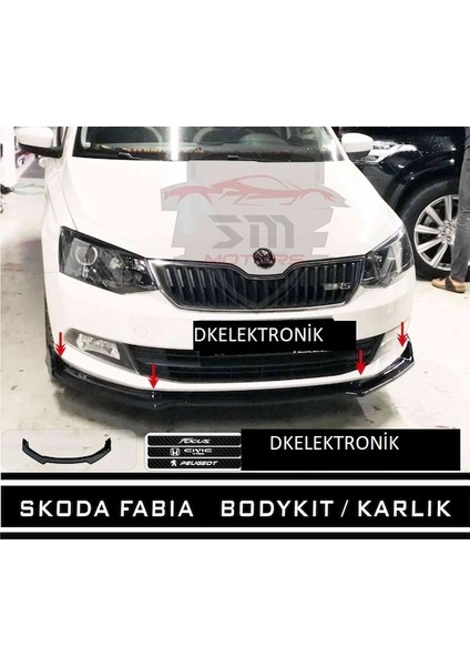 Skoda Rapid Body Kit Ön Karlık Lip Siyah fırsatları
