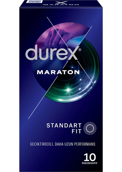 Durex maraton Standart Fit 10'lu Prezervatif -Lvrs-70