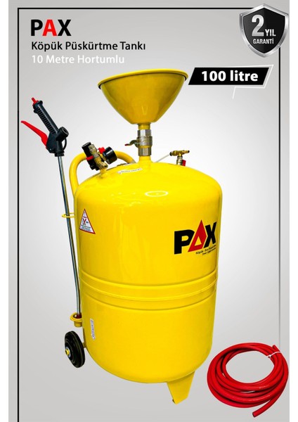 Pax 100 Litre Köpük Tankı Köpük Püskürtme 10 Metre Hortum Tabancalı