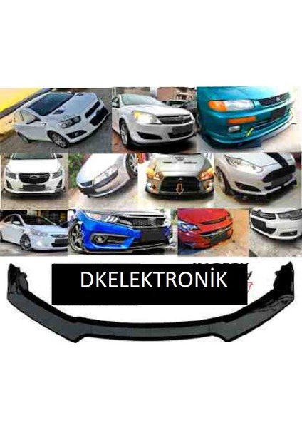 Universal Esnek 3 Parça Lip Karlık / Bodykit Pianoblack Kanatlı Siyah fırsatları