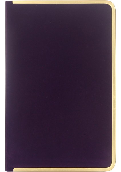 Monaco Süet Sert Kapak Defter 13 x 21 cm Çizgili Mor