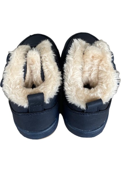 Panda Detaylı Kürklü Unisex Çocuk Bebe Bot LACİVERT indirimleri