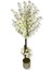 Beyaz Bahar Dalı Yapay Ağaç 120 cm 15X15 Galvaniz Saksı 1