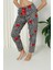 Farya Home Luxury Soft Welsoft Polar Desenli Kurdeleli Kışlık Pijama Altı Pantolon 2