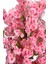 Pembe Lüx Yeşil Yaprak Detaylı Bahar Dalı 180 cm Yapay Ağaç 30X30 Metal Saksı 4