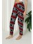 Farya Home Luxury Soft Welsoft Polar Desenli Kurdeleli Kışlık Pijama Altı Pantolon 2