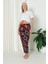 Farya Home Luxury Soft Welsoft Polar Desenli Kurdeleli Kışlık Pijama Altı Pantolon 5