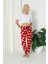 Luxury Soft Welsoft Polar Desenli Kurdeleli Kışlık Pijama Altı Pantolon 3