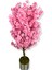 Pembe Lüx Yaprak Bahar Dalı Yapay Ağaç 160 cm 25X25 Galvaniz Saksı 3