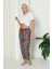 Luxury Soft Welsoft Polar Desenli Kurdeleli Kışlık Pijama Altı Pantolon 3