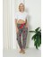 Luxury Soft Welsoft Polar Desenli Kurdeleli Kışlık Pijama Altı Pantolon 5