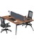 Çağın Ofis Mobilyaları Deep Ikili 140 cm Çalışma Ofis Masa Workstation (Minyatür/antrasit) 1