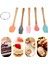 5 Li Renkli Bambu Silikon Spatula Seti mini boy 1