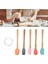 5 Li Renkli Bambu Silikon Spatula Seti mini boy 5