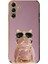Samsung Galaxy A04S Case Kılıf Kamera Korumalı Köpek Desenli Standlı Silikon Mor 1