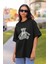 Ekose Bear Baskılı Oversize T-Shirt 1